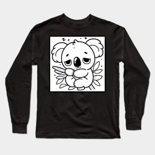 Adorable Sleepy Koala Long Sleeve T-Shirt